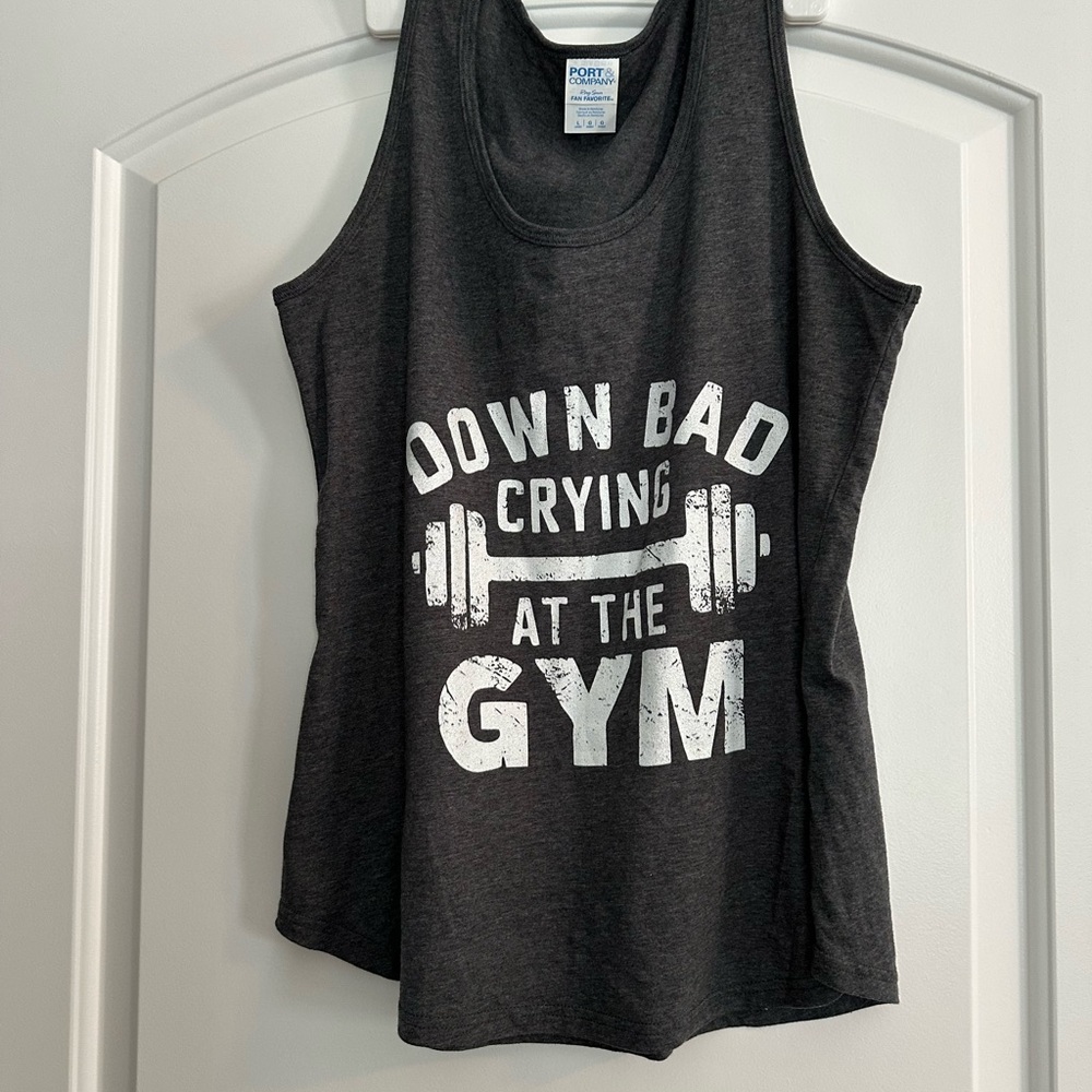 Women’s Charcoal Graphic Gym Tank